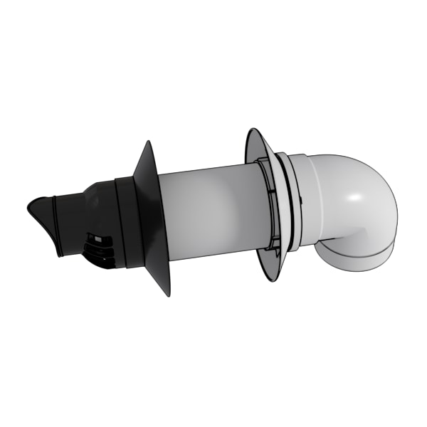 21" Condensing Horizontal Vent Termination, 3x5 Concentric Kit